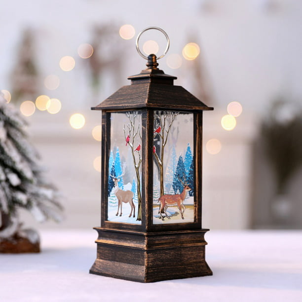 US Christmas Decor Lantern Battery Operated LED Candle Lamp Decorations Gifts